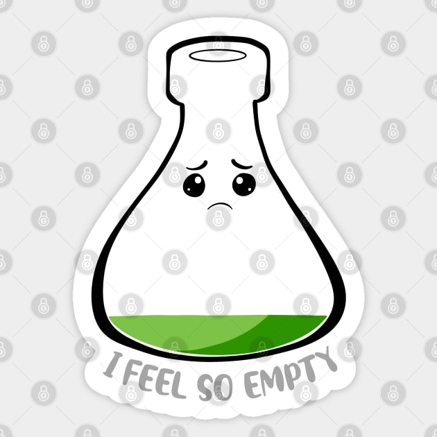 I Feel So Empty Sticker by Art by Nabes